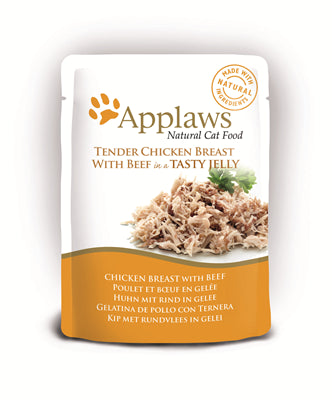 Applaws Cat Chicken/Beef in Jelly 70g pouch